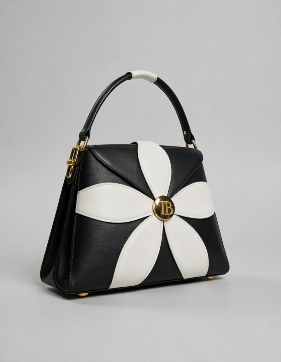 TB Damascina luxury Italian leather handbag