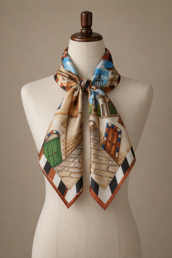 TB Silk Scarf inspired by Damascus architecture